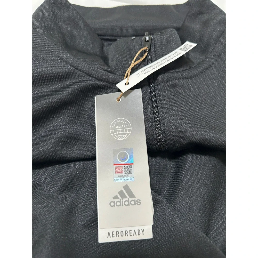 Adidas ECU East Carolina University Entrada 22 Training 1/4 Zip Black Mens L NWT